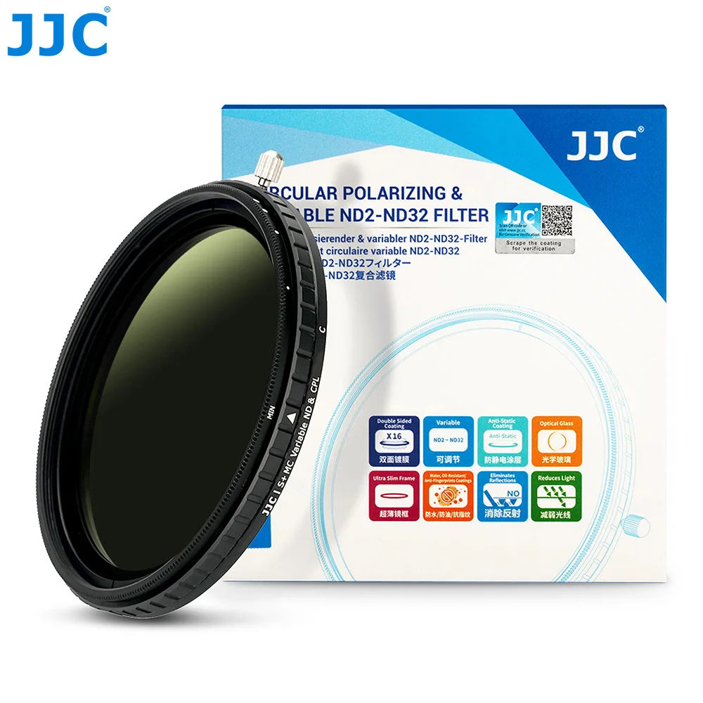 Фильтр JJC ND CPL 2 в 1 поляризационный фильтр ND2 до ND32 и 82 77 72 67 62 58 55 мм без тени - купить
