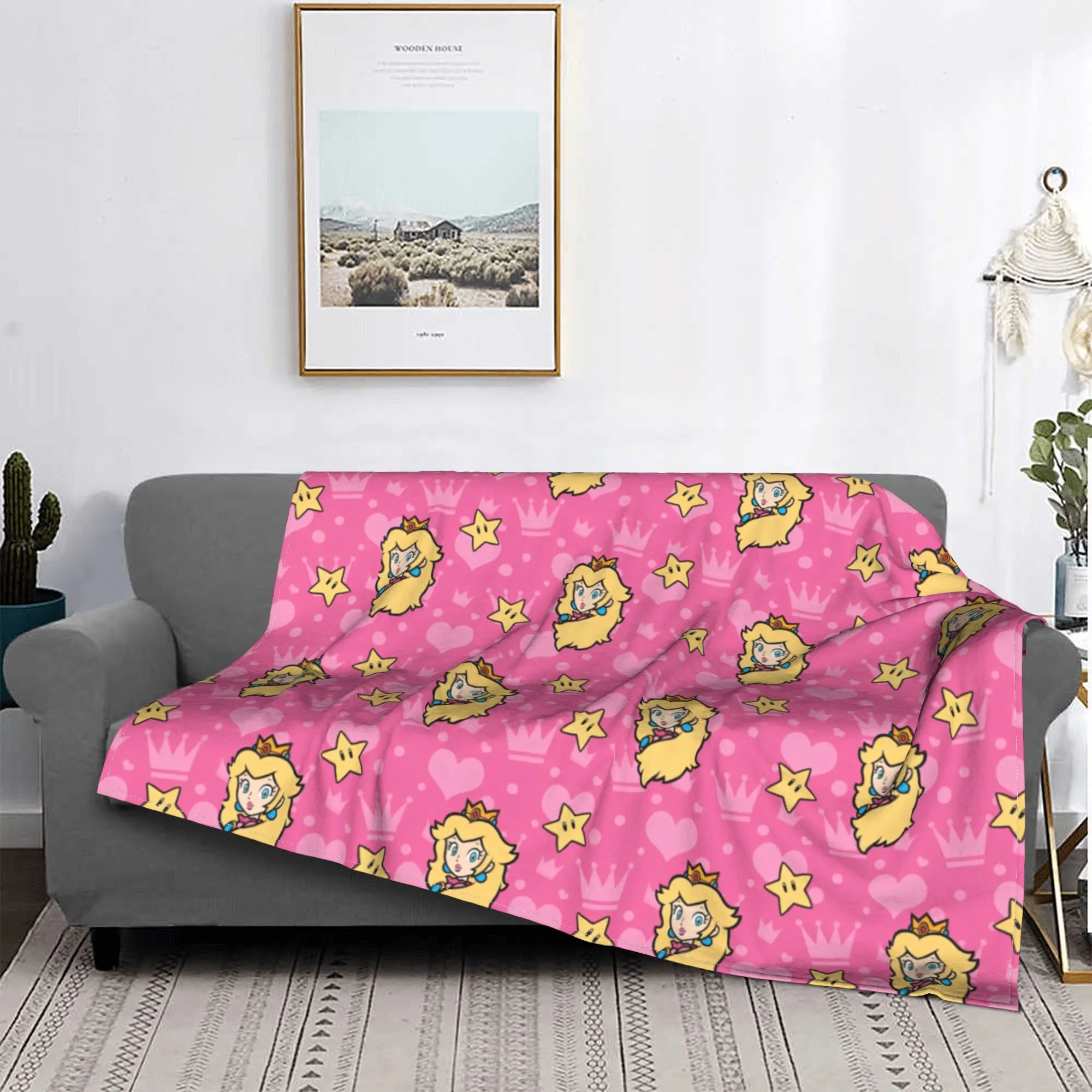 Фланелевые одеяла с героями мультфильмов Супер Марио потрясающее одеяло цветком