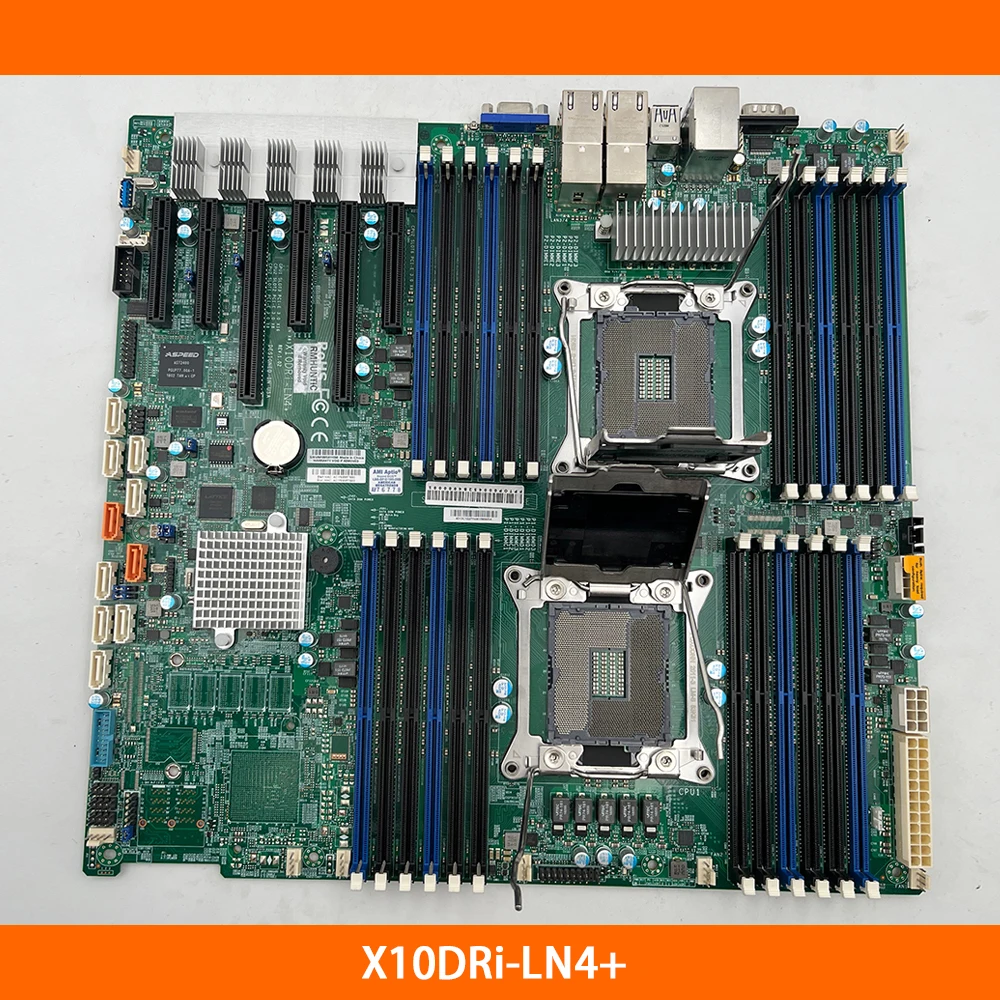 

X10DRi-LN4+ E-ATX LGA 2011 DDR4-2400MHz C612 10XSATA 3 For Supermicro Dual-Way Server Motherboard High Quality Fast Ship