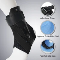 1pcs breathable ankle support brace with side stabilizers adjustable fixing belt for sport ankle sprain arthritis strain fatigue