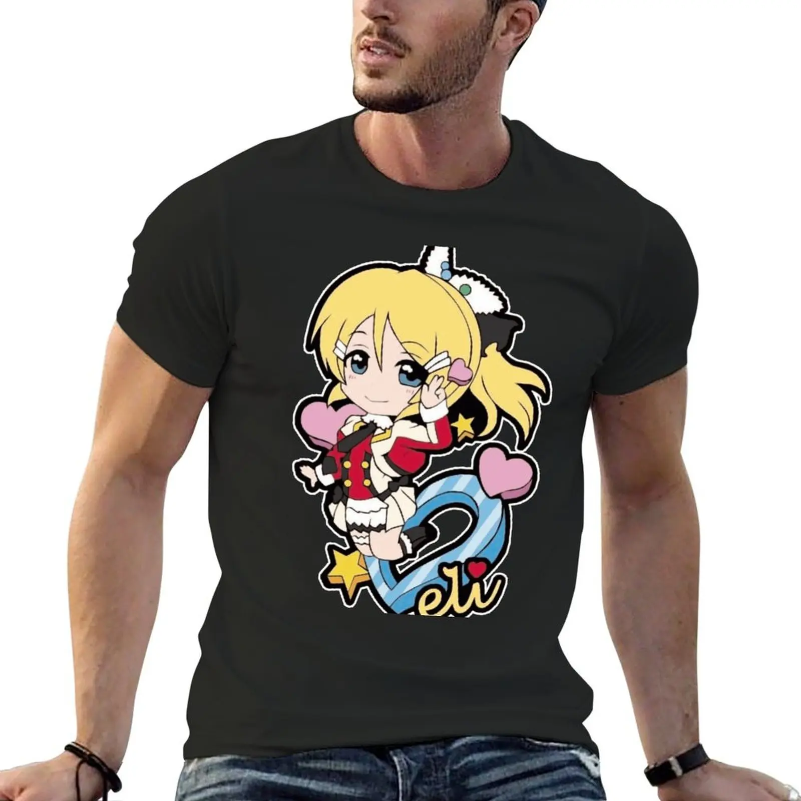 Футболка Eli Chibi роскошная мужская забавная футболка мужские белые футболки