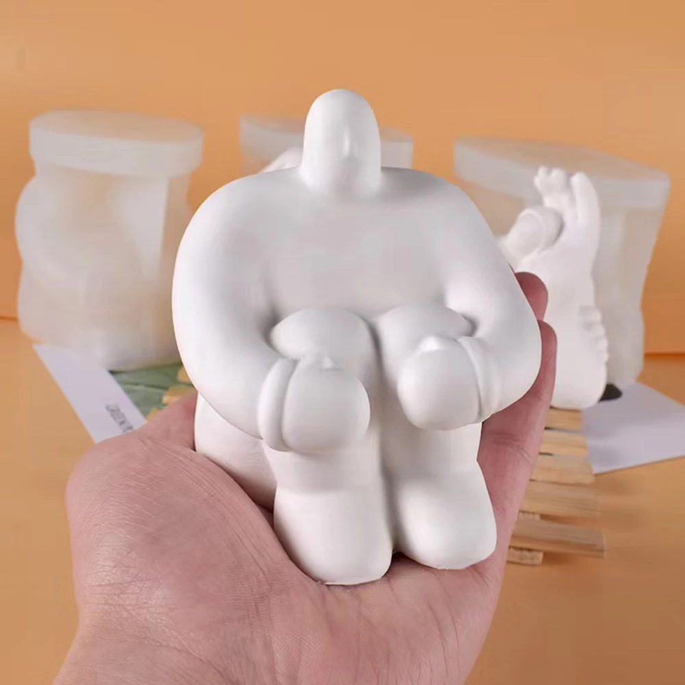 

Candle Silicone Mold Fat Body Shape DIY Handmade Art Supplies Aromatherapy Soap Gypsum Car Ornament Resin Mold Home Decoration