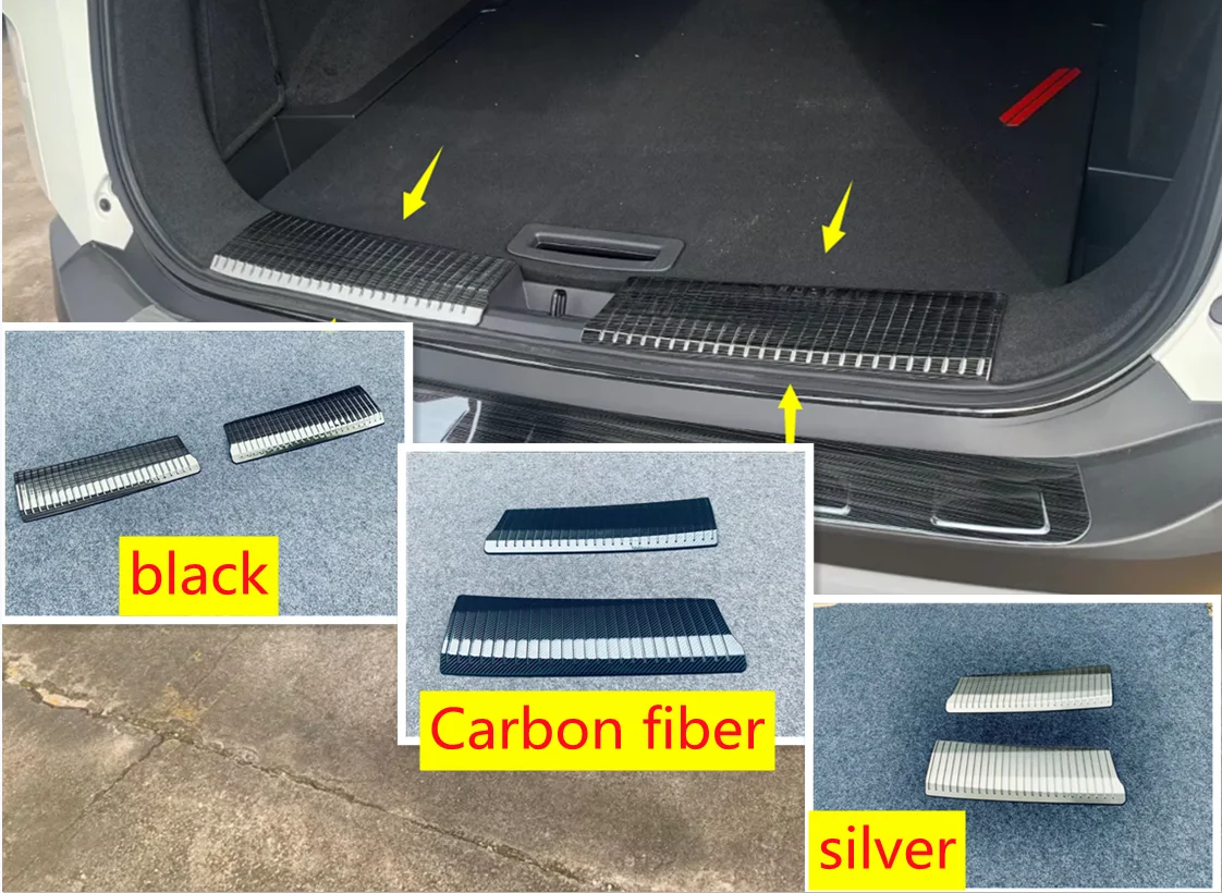 

For Nissan X-Trail X Trail / Rogue T33 2021 2022 Accessories Rear Trunk Bumper Guard Foot Plate Door Sill Protector Cover