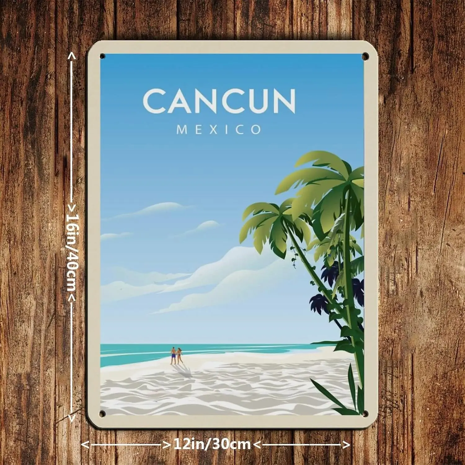 ZXER Канкун винтажный постер для путешествий жестяной знак металлический Паб Клуб