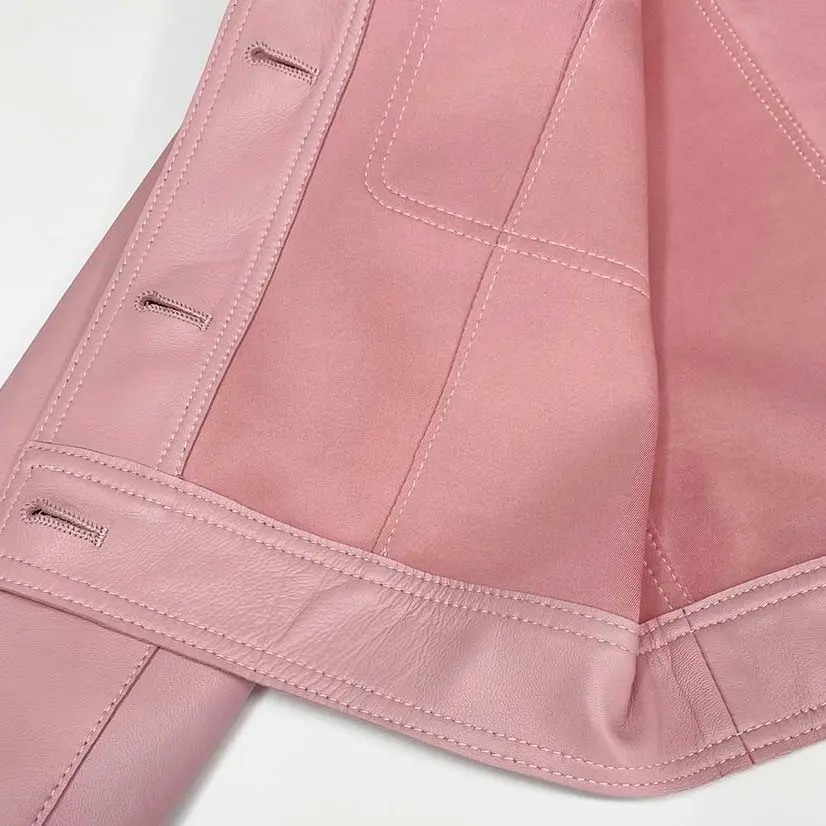 JANEFUR Genuine Leather Jackets Women 2023 Slim Short Fashion Real Sheepskin Coat Wholesale Spring Autumn Ladies Outerwears