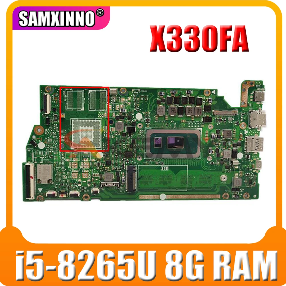 X330FA Motherboard For Asus VivoBook S13 X330F S330FA S330FN S330F X330FN X330FD  Laptop  Mainboard W/ i5-8265U CPU 8G RAM