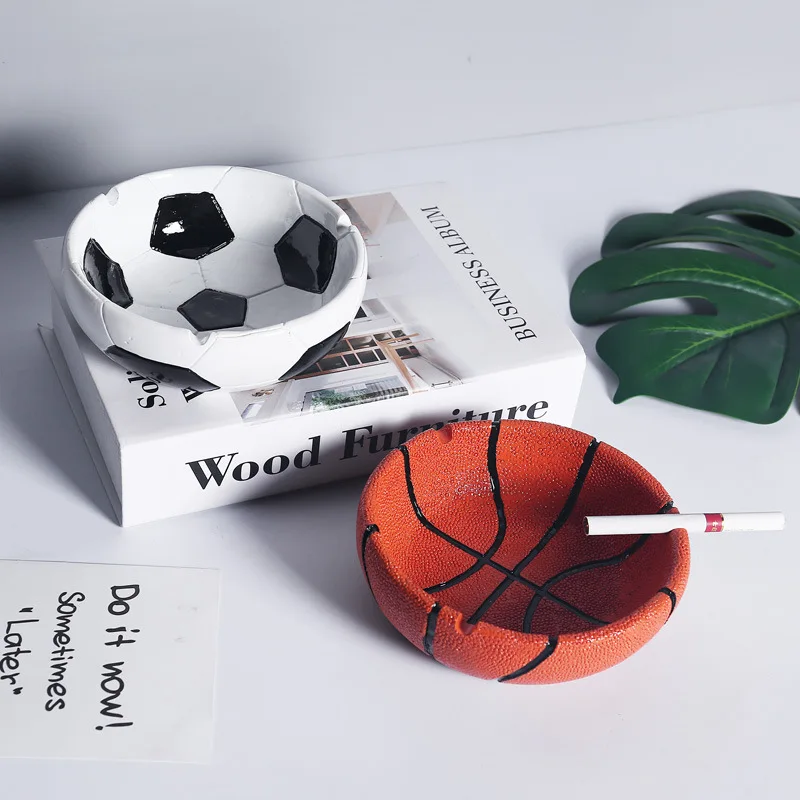 

Creative Sport Ashtray Resin Craft Decoration Smoking Accessories Basketball Football Ash Tray Boyfriend Birthday Gift Boy