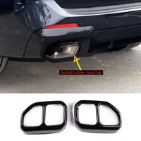 for 2022 bmw x3 x4 g01 g02 black stainless steel car styling tail throat exhaust pipe decoration cover frame sticker auto parts