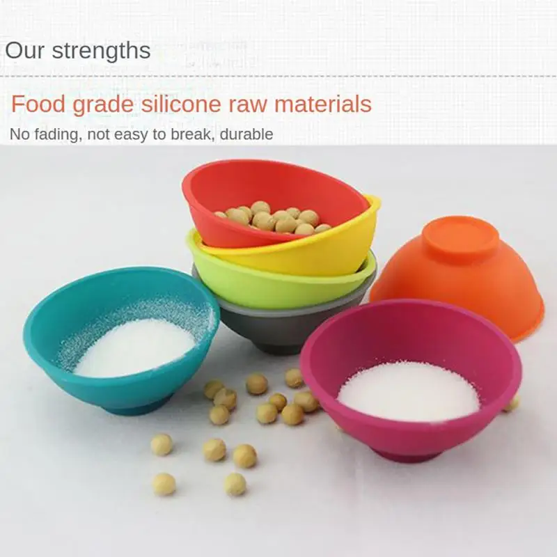 

2Pcs Silicone Container Bowl 67mm 50mm Multi-Color Tobacco Herb Smoking Baby Tableware Storage Box Household Kitchen Accessories