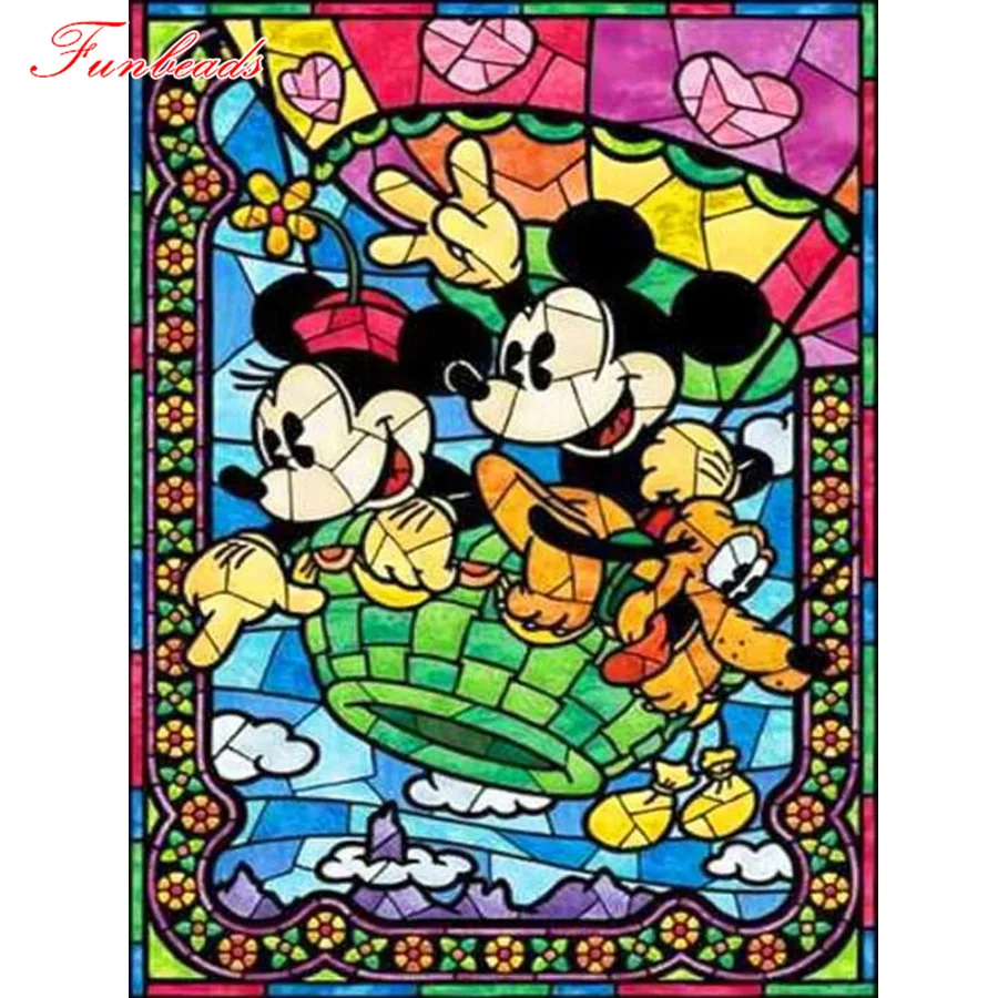

Алмазная картина disney, полноразмерная/круглая мозаика «сделай сам» из мультфильма Микки Маус, детский подарок DS019