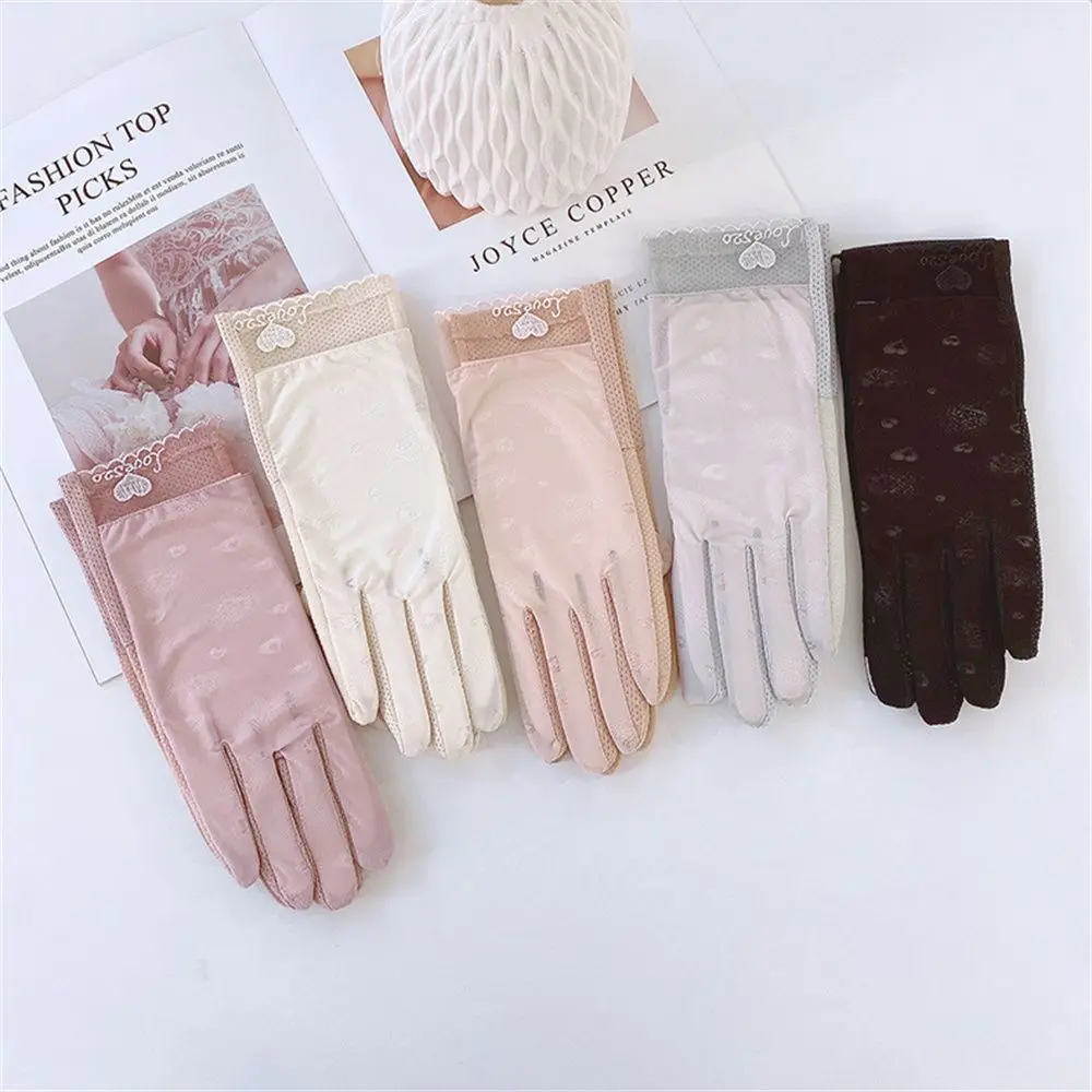 

Party Uv-proof Party Dressy Gloves Sunscreen Bride Gloves Full Finger Gloves Driving Mittens Lace Gloves