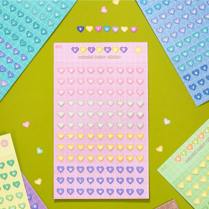 

2pcs Ins Chiding Rainbow Series Sticker Handbook DIY Decorative Collage