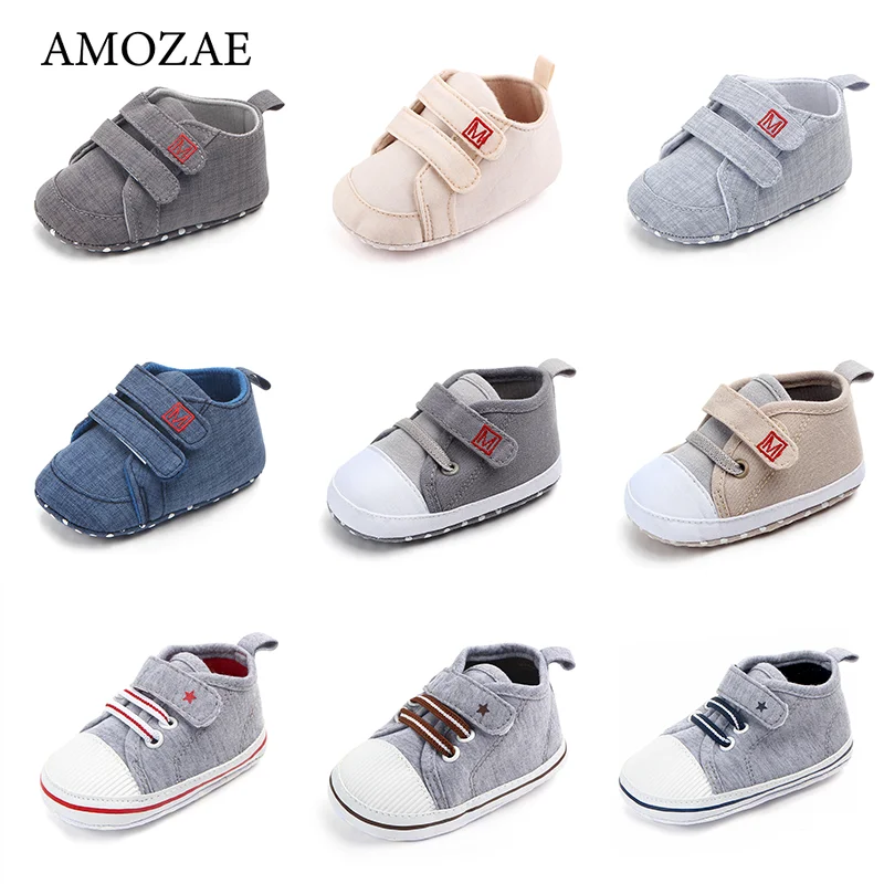 

Toddler Baby Boys New Born Shoes Baby First Walkers Girl Boy Hook&Loop Infant Prewalker Denim Soft Sole Crib Shoes Kids Sneaker