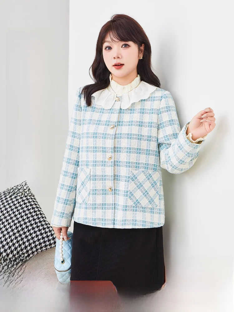 Плюс размер Caiduobao Женская одежда больших размеров Fat Mm2024 Зимняя новая ретро