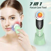 ckeyin anti aging facial massager 7 in 1 ems facial led light hot ultrasonic face lifting skin tightening beauty rejuvenation 50