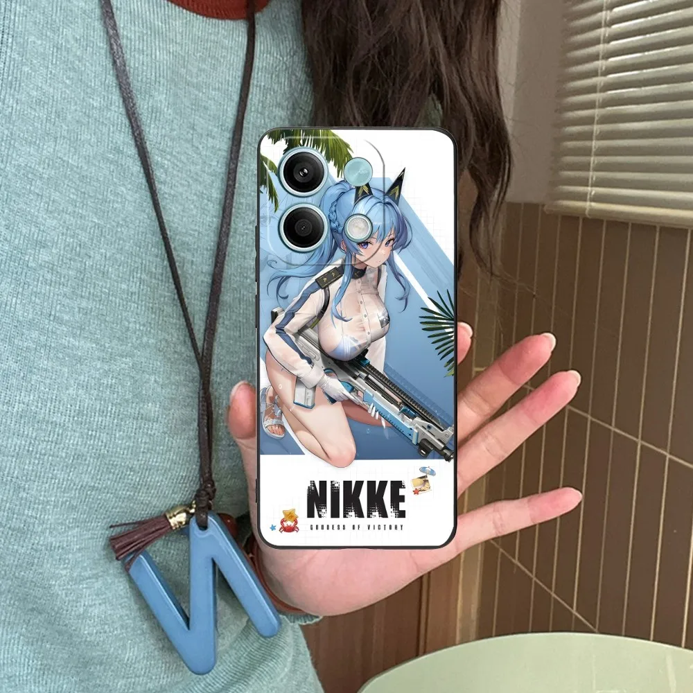 Чехол для мобильного телефона Goddess NIKKE Helm Xiaomi Redmi Note 13 12 11 10 9 8 7 6 S A Pro Lite Plus 5G черный