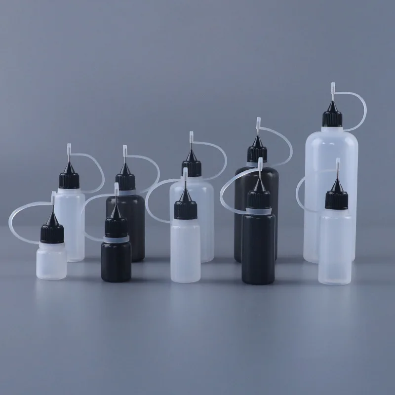 

10Pcs 5/10/15ml Squeeze Bottles Needle Tip PE Glue Applicator Bottle Craft Tool Transparent for Paper Quilling
