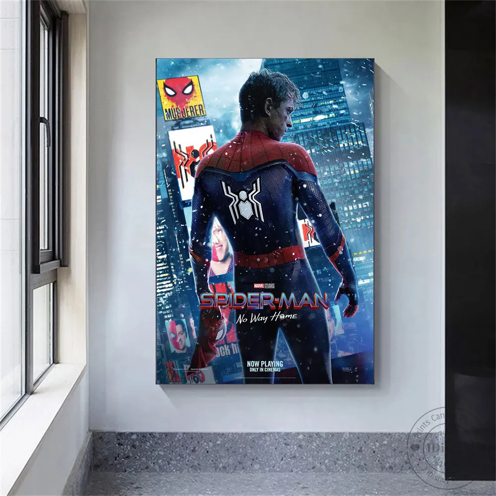 

Marvel Hotest Films Spiderman No Way Home Poster Canvas Paintings Print Wall Art Animation Pictures For Living Room Home Decor