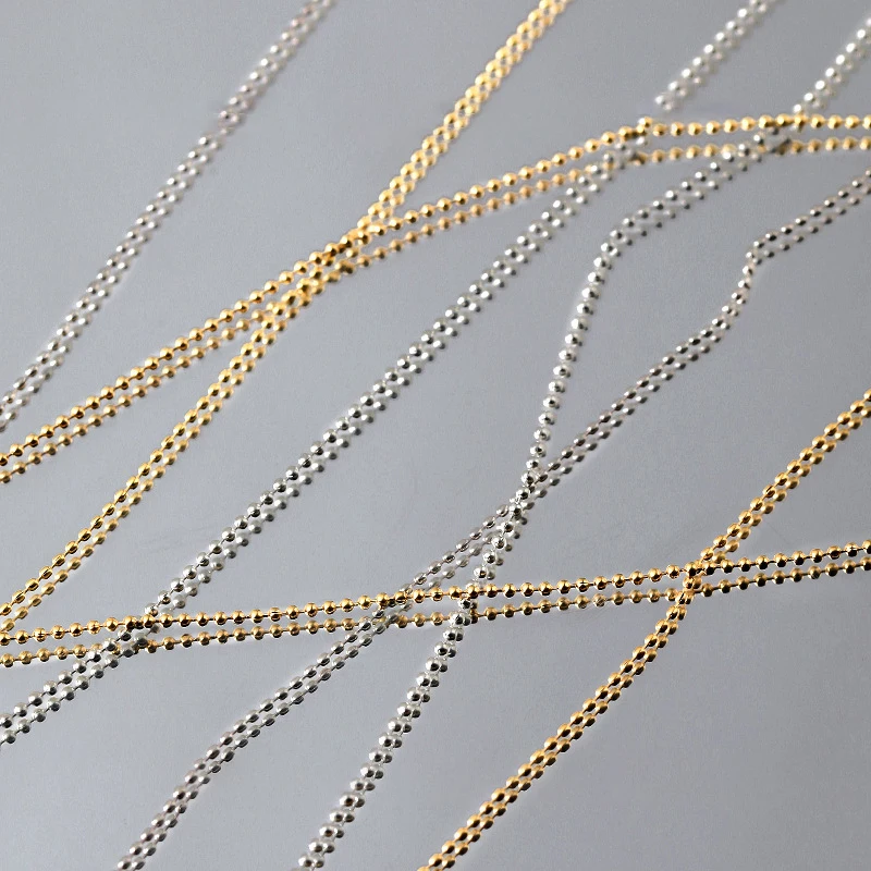 Цепочка со стальными шариками для ногтей 0 8/1 мм