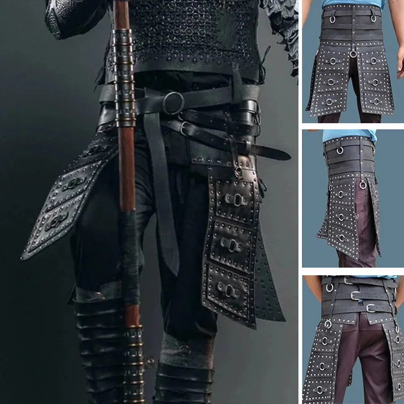 

Кожаный костюм для косплея рыцаря викингов в средневековом стиле, скандинавский боевой костюм воина, пирата, готического стимпанка, армированный костюм
