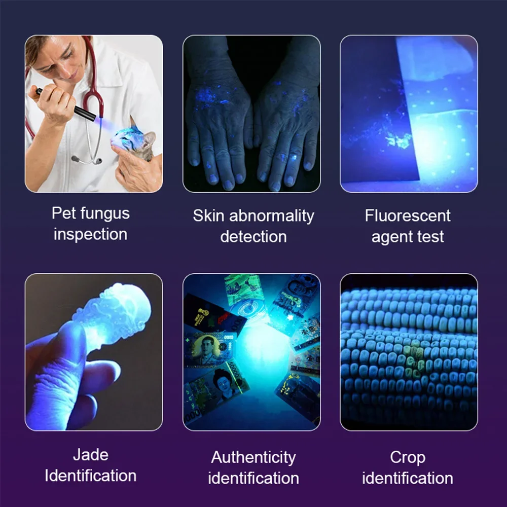 УФ-Фонарик 60 Вт 3 светодиода 395 нм