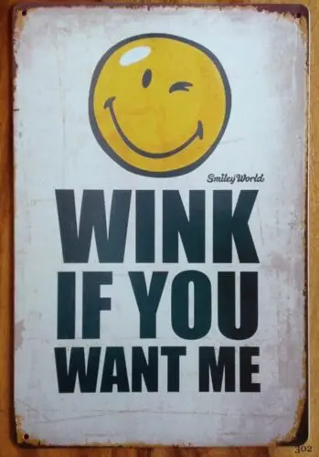 Wink если вы хотите я металлический знак мужская пещера сарай домашний бар паб клуб