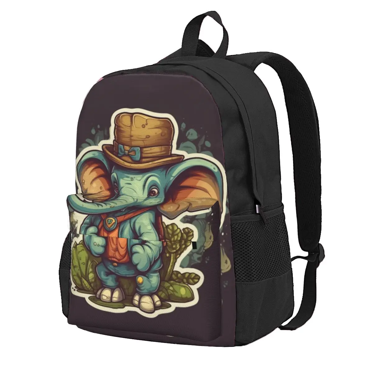 

Elephant Backpack Cute Nature Style Male Polyester Trekking Backpacks Large Elegant School Bags Rucksack