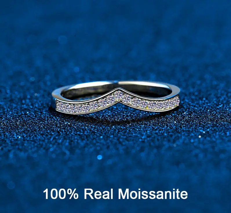 

Женское Обручальное кольцо из серебра 925 пробы, с муассанитом