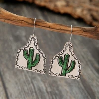 new fashion trend simple personality retro bump pattern cactus earrings fashion creative earrings for women party jewelry