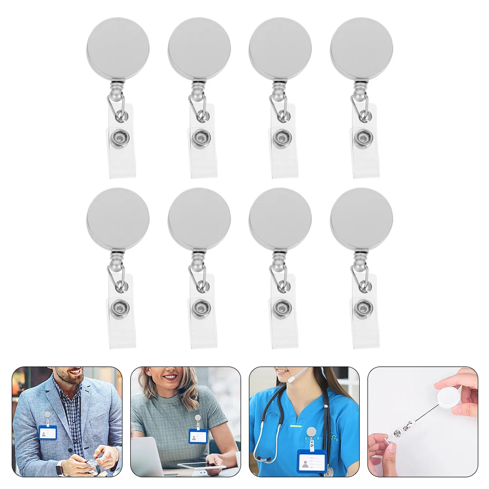 

Badge Holder Clip Id Reel Retractable Name Reels Swivel Tag Carabiner Keychain Clips Alligator Holders Nurse Cards Work Doctor