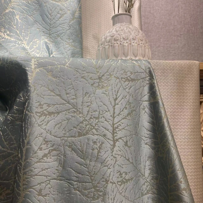 

Шторы блэкаут голубые золотые в скандинавском стиле для гостиной