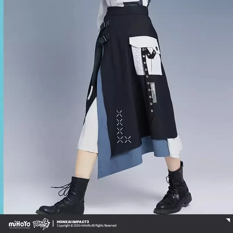 

Женская Аниме-игра Honkai Impact Bronya Silverwing: Женская тематическая серия, летняя длинная юбка, маскарадное платье для косплея. Вечерние.