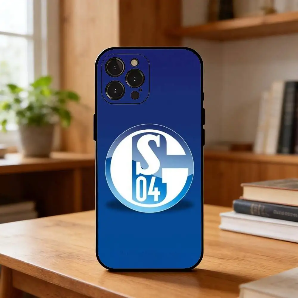 Чехол для телефона S-Schalke 04 T-Team Colors Sleek для iPhone 17, 16, 15, 14, 13, 12 Plus, Pro Max, XS, 5G, мягкий силиконовый, черный (art.: 3920d99a2d20e) - 3920d99a2d20e