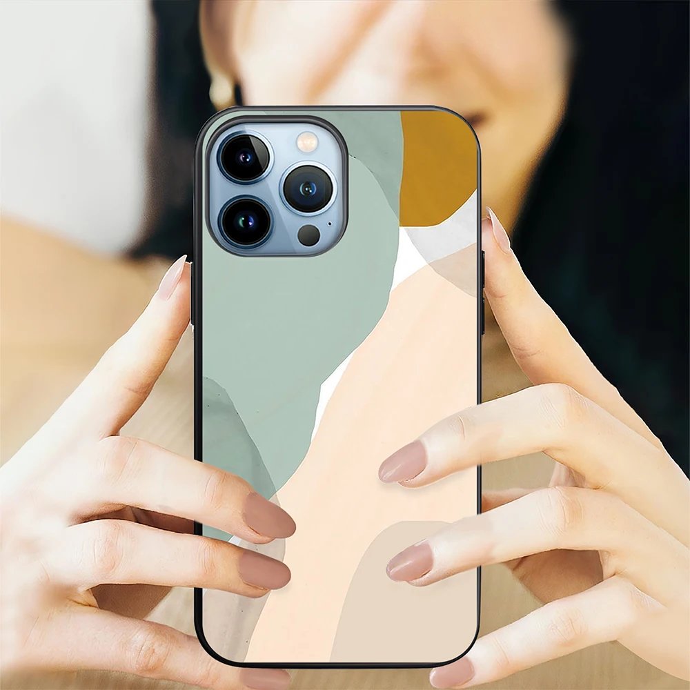 

Phone Case For iPhone 14 Mini 13Pro Black Soft TPU Cases for iPhone 14 13 12 11 ProMax X XR XS Max 7 Plus 8 SE 6 Non-slip Cover