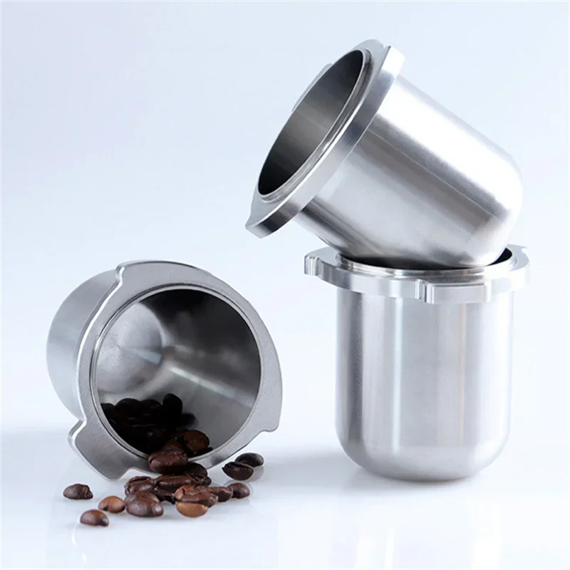 Фото Дозирующая воронка из нержавеющей стали 304, 54 мм, для кофемашин Breville Barista Express Impress (BES876), антистатическая, предотвращающая рассыпание кофе №1