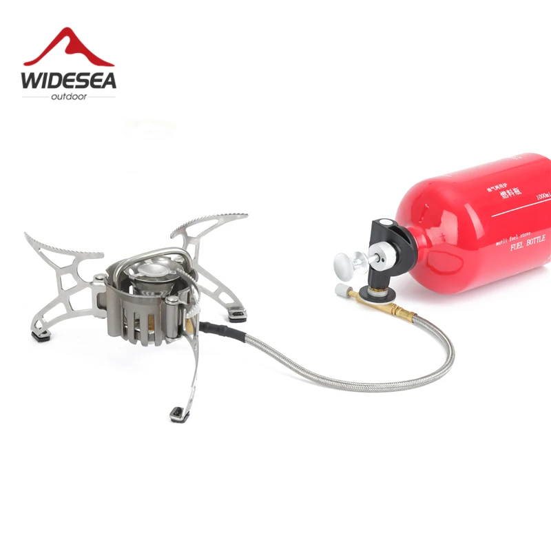Widesea Portable Camping Gas Stove Set Multi Fuel Burners Outdoor Picnic Cooking Strong Fire Heater Tourism Equipment Supplies