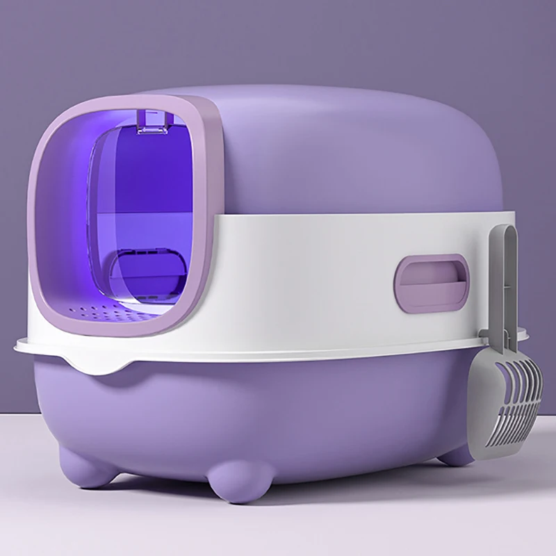 Закрытый ящик для кошачьего туалета большого размера защита от брызг изоляция