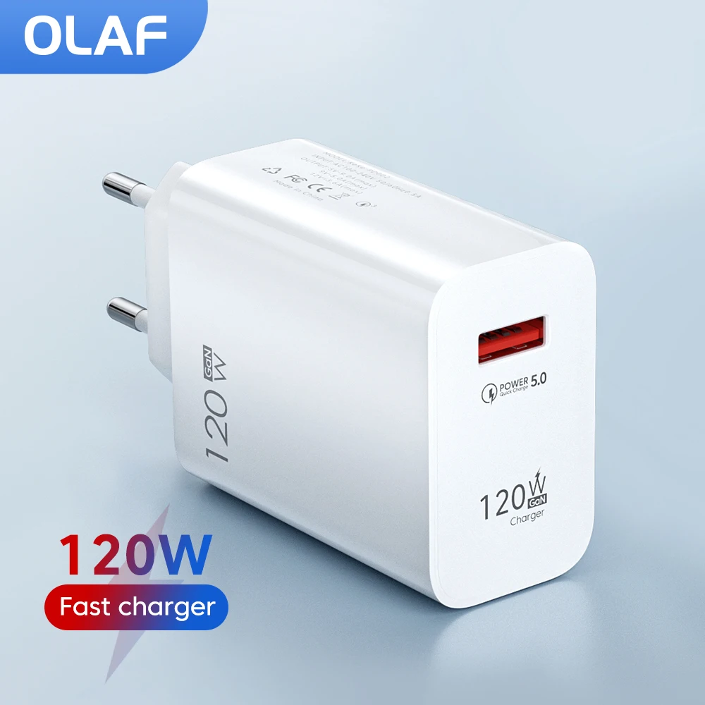 Olaf 120 Вт USB зарядное устройство Быстрая зарядка QC 3 0 для iPhone Samsung Xiaomi Huawei телефона