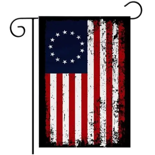 Садовый флаг 12x18 Бетси Росс Американский Двусторонний для внутреннего и