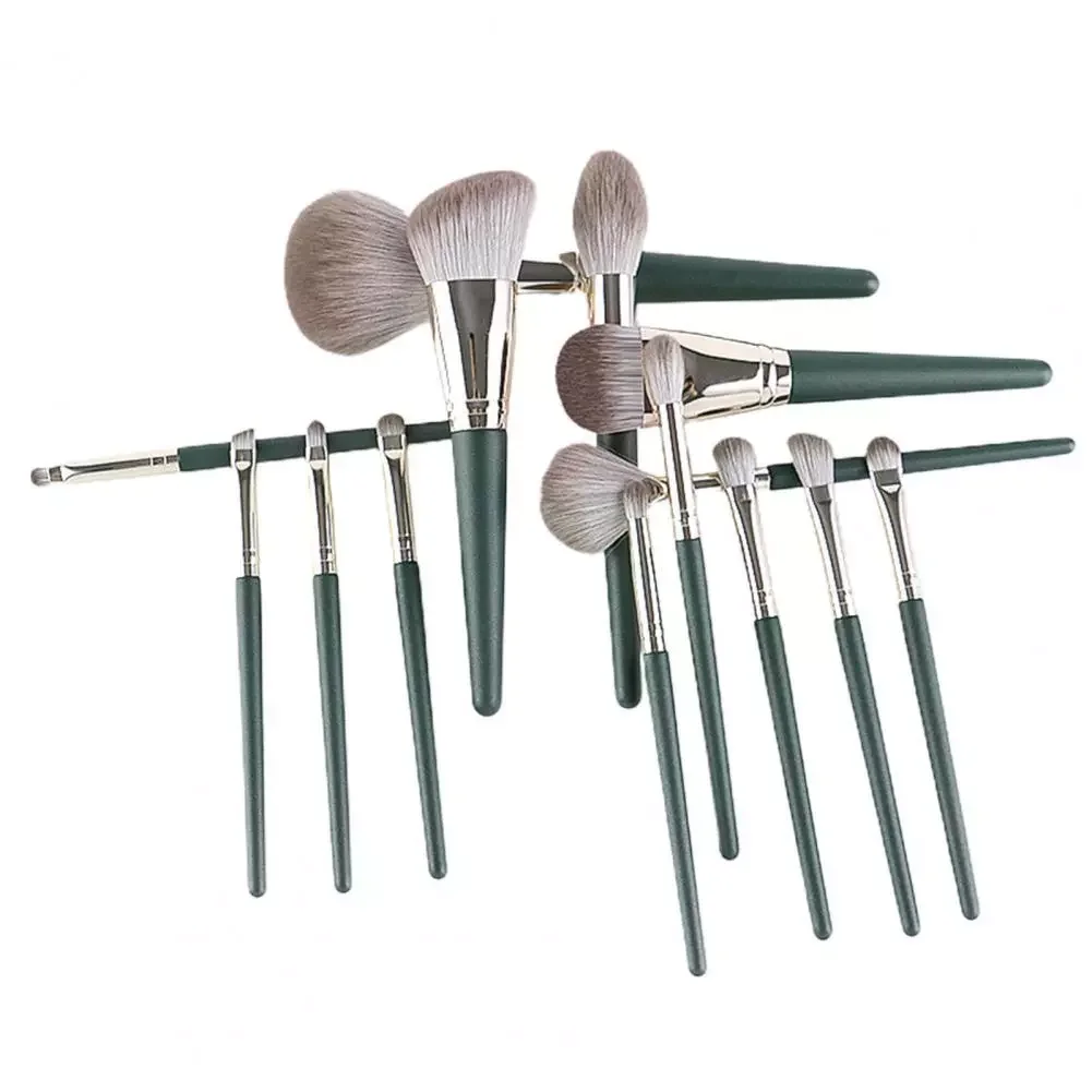 

NEW2023 14Pcs/Set Makeup Brush Soft Hair Uniform Shading With Storage Bag Green Cloud Makeup Brush Set for Beauty