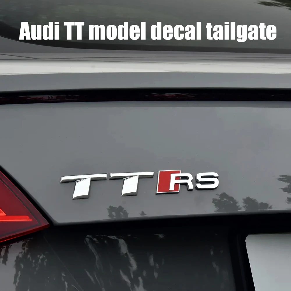 Фото 3D-наклейки-эмблемы из ABS-пластика для автомобилей Audi TTS TTRS, декоративные наклейки на кузов и багажник, аксессуары для Audi A1 A3 A4 B8 8P A5 A6 A7 Q3 Q5 №5
