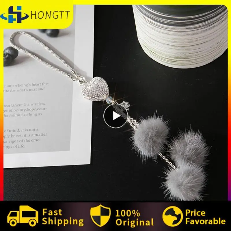 

Hang And Use Decorative Articles Universal Lovely Mink Fur Ball Car Pendant Durable Creative Car Interior Accessories