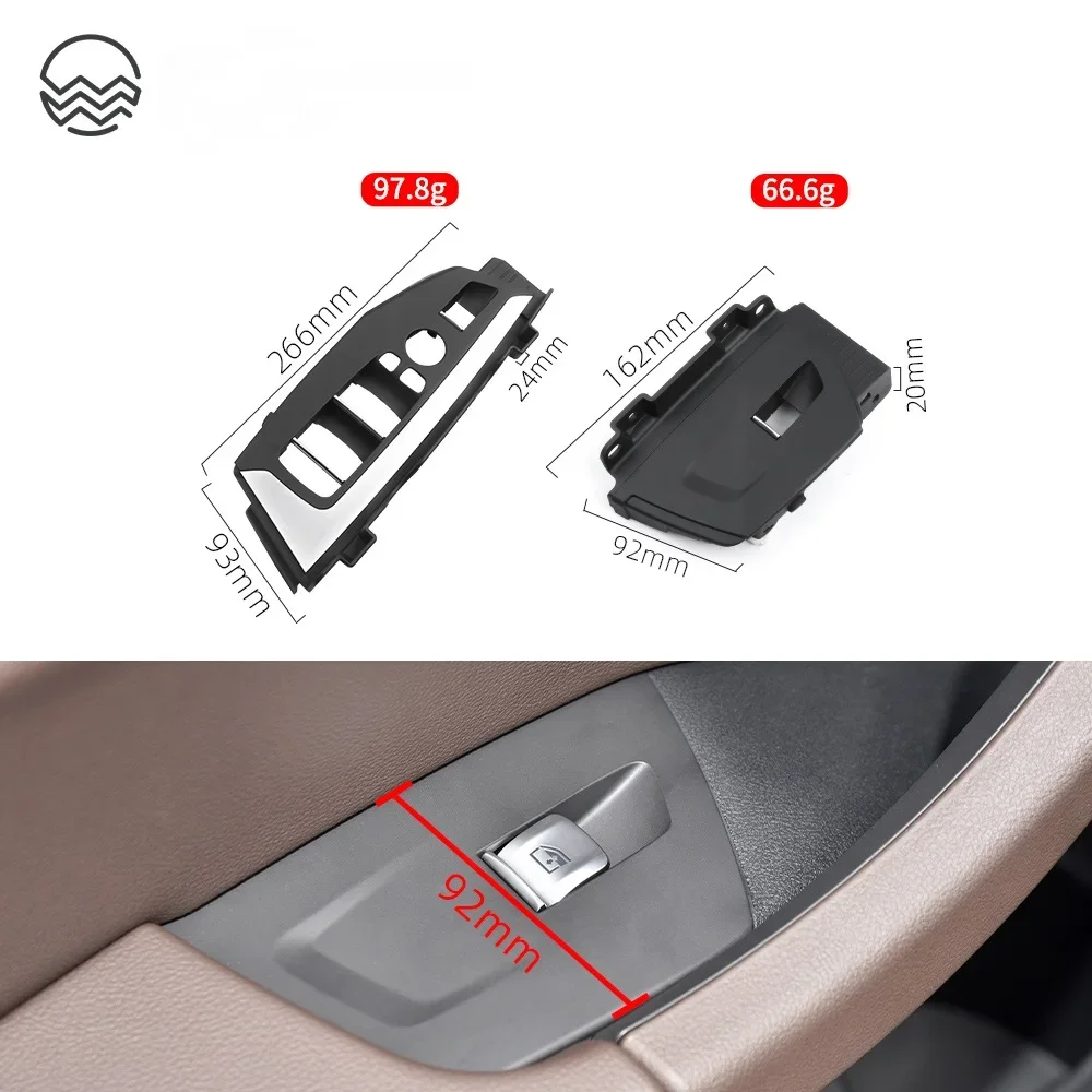 Фото Для BMW X3 X4 G01 G02 G08 F97 F98 2018-2021 Ручка внутренней двери автомобиля, черная отделка, внешняя крышка, переключатель подъема окна №5