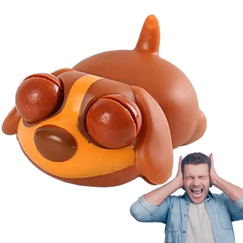 

Mini Sleepy Dog Stress Relief Toy Popping Eyes Out Sensory Squeeze Toy Cute Birthday Party Supplies For Boys Girls Adults