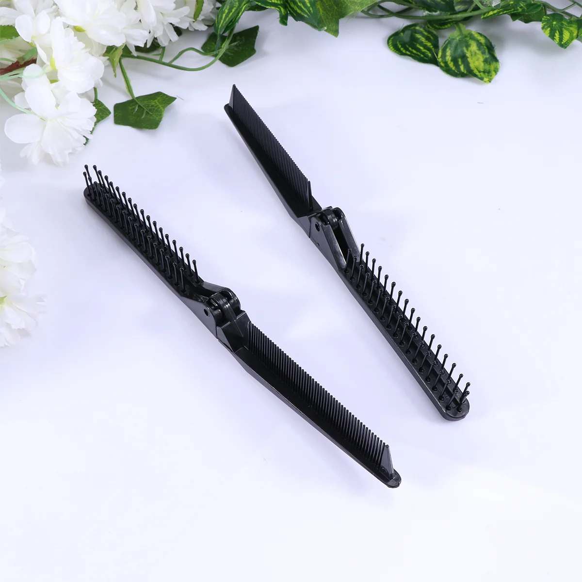 

Comb Hair Brush Folding Travel Double Side Foldable Hairdressing Straight Pocket Men Beard Static Free