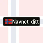 Нашивки с норвежским флагом Норвегии 10x2,5 см с вышивкой и именем на заказ