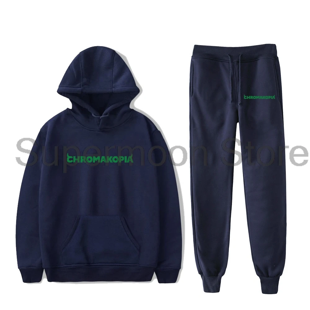 New Music Album Chromakopia Hoodies Jogger Pants Unisex Two Piece Set Sweatshirts+Sweatpants Women Men's