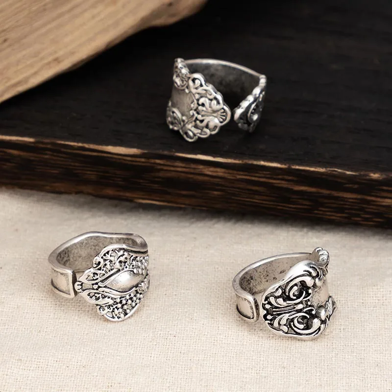 3 шт. женские винтажные открытые кольца в виде цветов