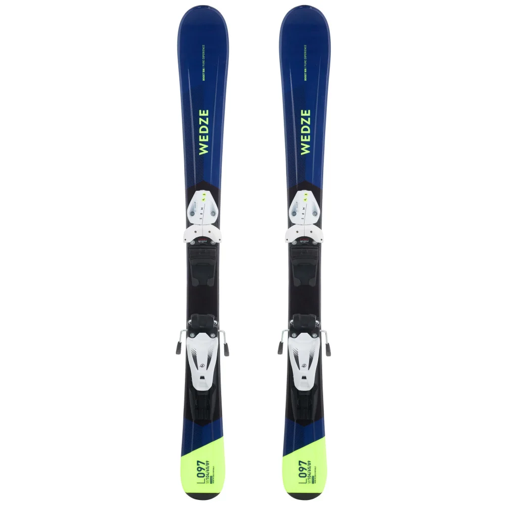 MEIZHI Wedze 500, Downhill Skis with Boost Bindings, Kids, Blue Lithe Essential for Practicing Turning