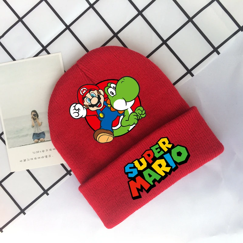 Детские вязаные шапки Super Mario Bros